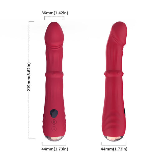 ARMONY - DILDO VIBRATEUR POINT A THERMO-RÉGLABLE ROUGE