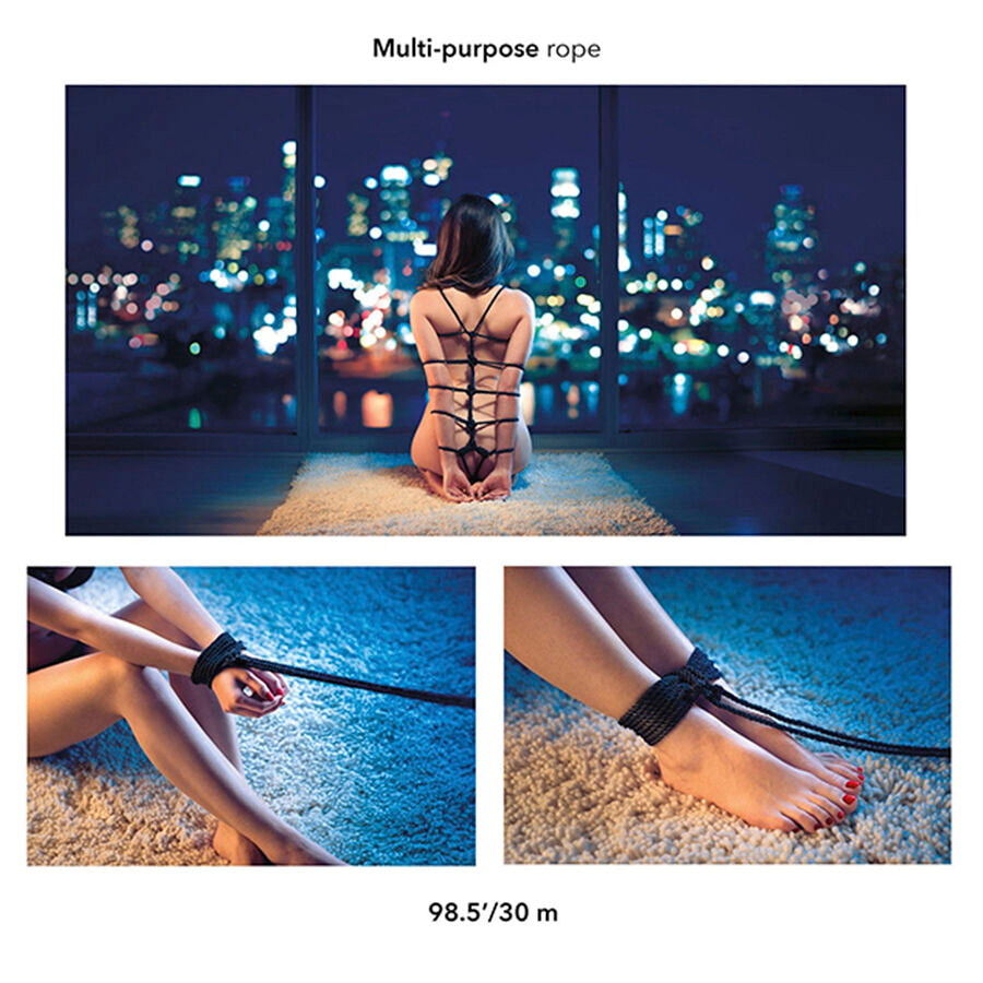 CALEXOTICS - SCANDAL CORDE BDSM NOIRE 30 M - 7eme ciel