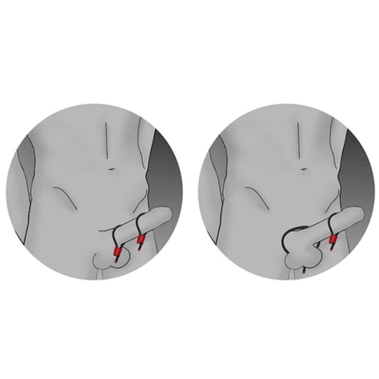ELECTRASTIM - PRESTIGE ELECTRA LOOPS ANNEAUX PÉNIENS RÉGLABLES ROUGES - 7eme ciel