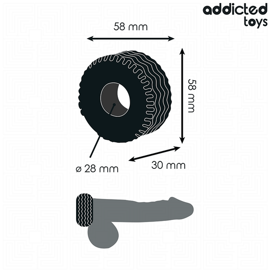 ADDICTED TOYS - ANNEAU PÉNITENSIF EXTRA ÉPAIS - 7eme ciel