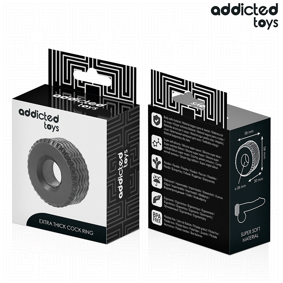 ADDICTED TOYS - ANNEAU PÉNITENSIF EXTRA ÉPAIS - 7eme ciel