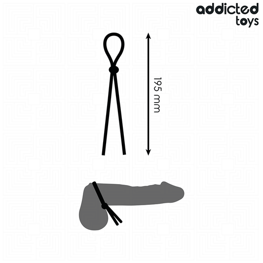 ADDICTED TOYS - CORDE EN SILICONE POUR LE PÉNIS À BOUCLE UNIQUE - 7eme ciel