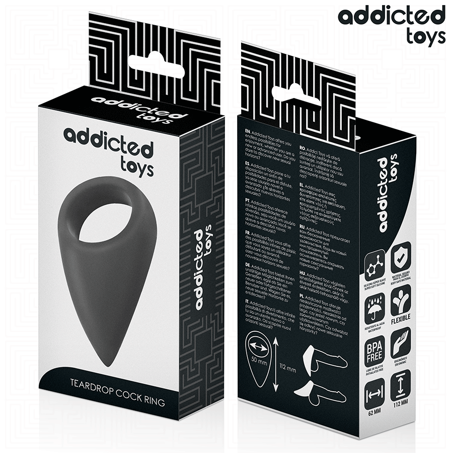 ADDICTED TOYS - ANNEAU PÉNIS EN FORME DE LARME - 7eme ciel