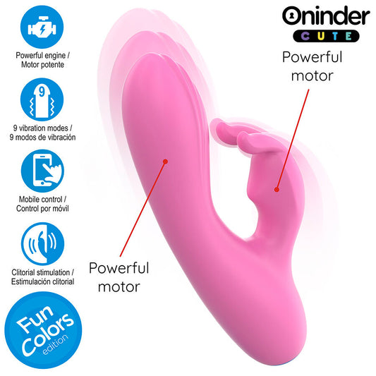 ONINDER CUTE - LOVE BUNNY VIBRATEUR POINT G CLITORIS - APPLICATION GRATUITE MONDIALE - 7eme ciel