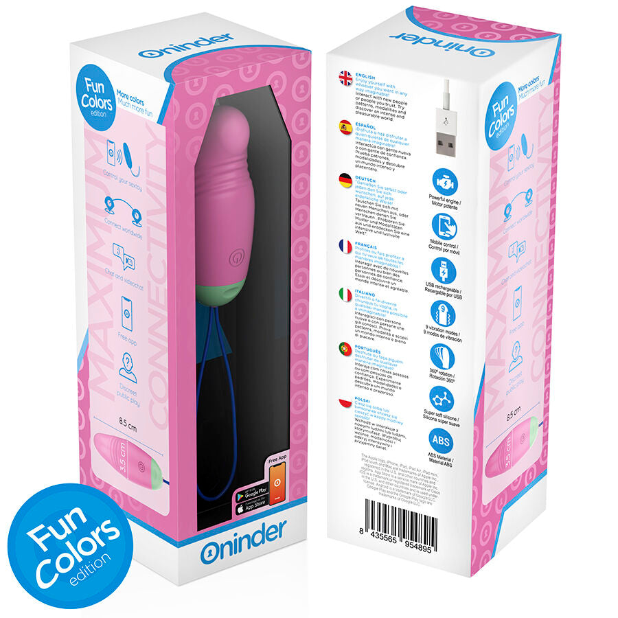 ONINDER CUTE - ŒUF VIBRO-ROTATIF 360° EN SILICONE - APPLICATION GRATUITE DANS LE MONDE ENTIER - 7eme ciel