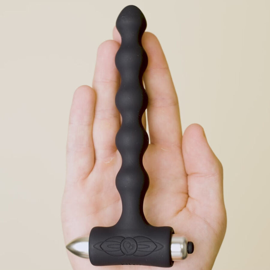 ROCKS-OFF - PETITE SENSATIONS PERLES ANAL PLUG VIBRATEUR NOIR - 7eme ciel
