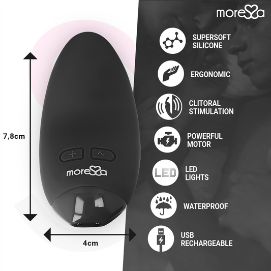 MORESSA - VIBRATEUR BLOSSOM NOIR - 7eme ciel