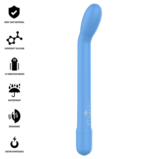 INTENSE - STIMULATEUR DE POINT G RECHARGEABLE KARLIE BLEU - 7eme ciel
