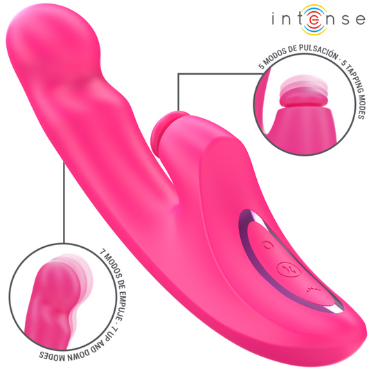 INTENSE - EMI VIBRATEUR 13,5 CM MULTIFONCTION 3 EN 1 10 VIBRATIONS ROSE - 7eme ciel