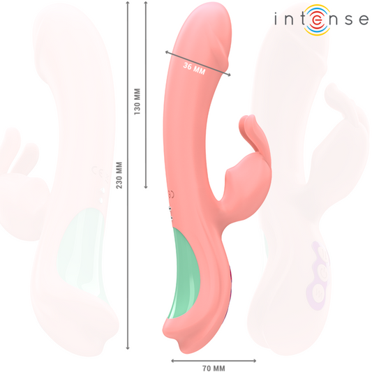INTENSE - RACHEL VIBRATEUR RABBIT 5 VIBRATIONS ROSE - 7eme ciel