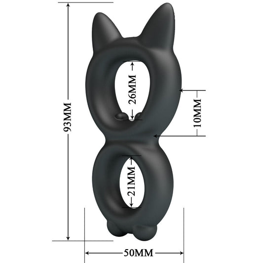 CRAZY BULL - BAGUE DOUBLE EN SILICONE TORAN MODÈLE 20 - 7eme ciel