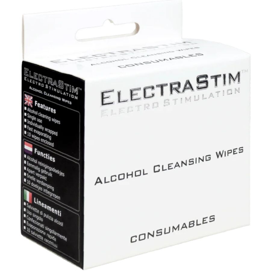ELECTRASTIM - LINGETTES NETTOYANTES À L'ALCOOL 10 UNITÉS