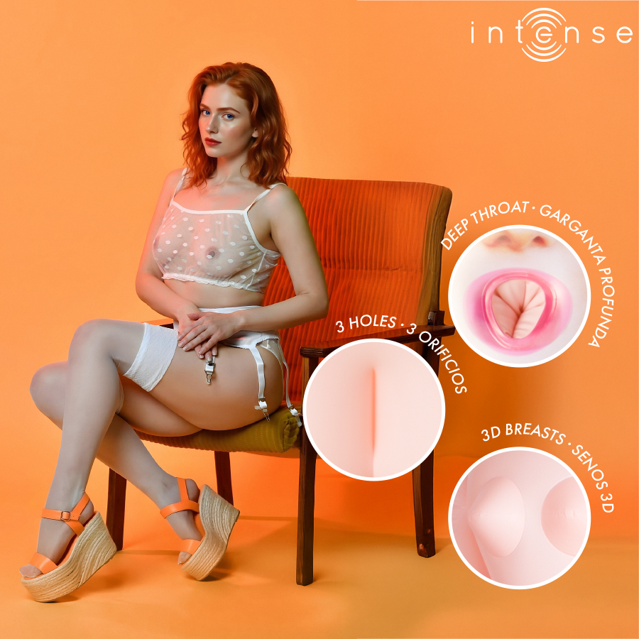 INTENSE DOLLS - POUPÉE GONFLABLE SCARLETT À TROIS ORIFICES