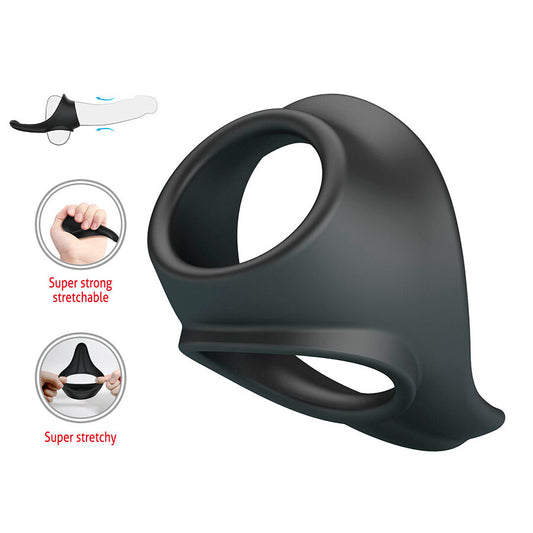 CRAZY BULL - ZADOK ANNEAU ERGONOMIQUE AVEC STIMULATEUR PÉRINÉAL