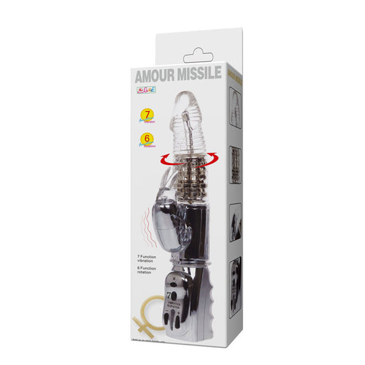 BAILE - ROTATEUR TRANSPARENT MISSILE AMOUR 26.5 CM - 7eme ciel