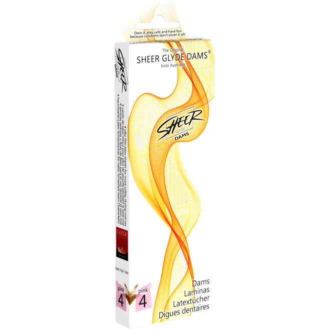 SHEER GLYDE - DAMS LAMINAS LATEX SEXE ORAL FRAISE - 7eme ciel