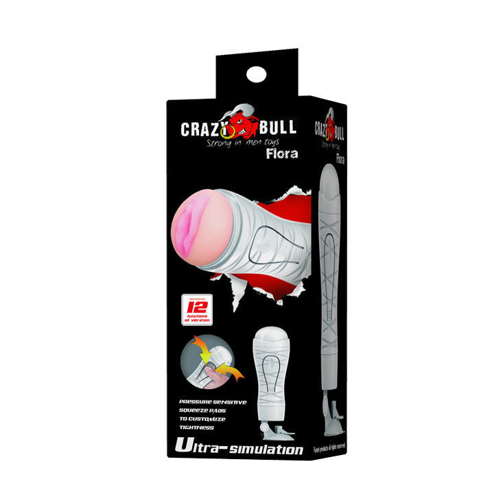CRAZY BULL - MASTURBATEUR VAGIN RECHARGEABLE FLORA - 7eme ciel