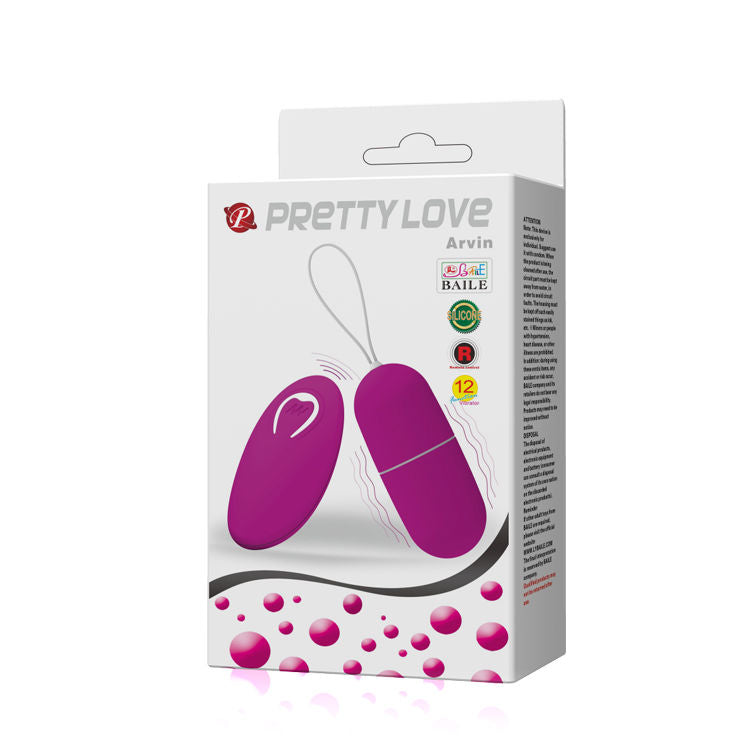 PRETTY LOVE - OEUF VIBRANT ARVIN TÉLÉCOMMANDE 12V - 7eme ciel