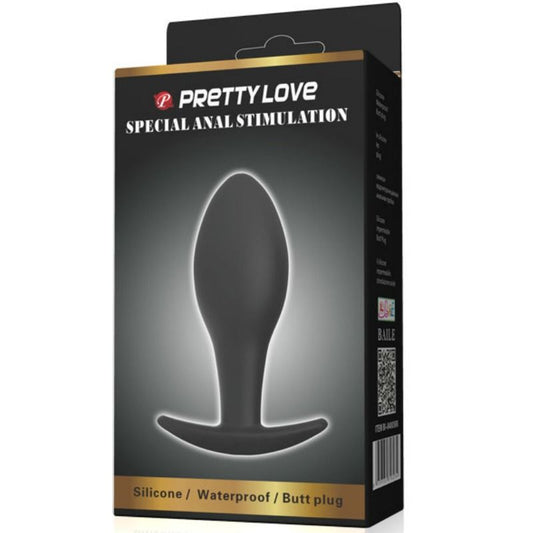 PRETTY LOVE - PLUG ANAL ANCRE EN SILICONE 8.5 CM NOIR - 7eme ciel