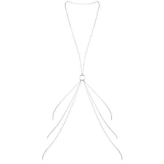 BIJOUX - MAGNIFIQUE CHAÎNES MÉTALLIQUES POUR LE CORPS 8 ARGENT - 7eme ciel