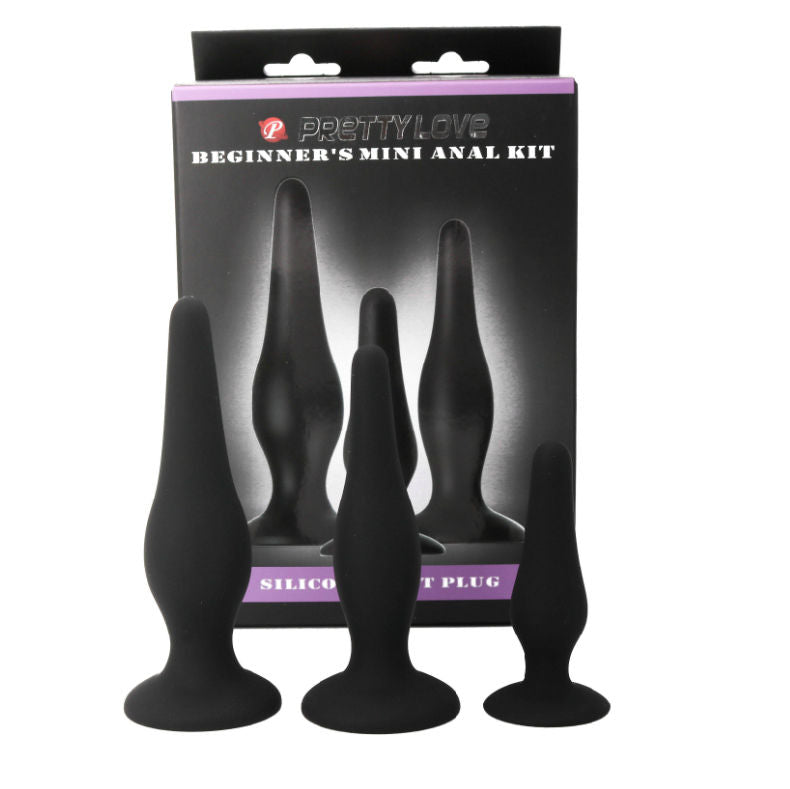 PRETTY LOVE - KIT DINITIATION EN SILICONE POUR PLUGS ANAL - 7eme ciel