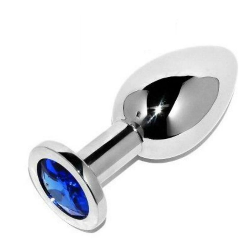 METAL HARD - PLUG ANAL BLEU DIAMANT PETIT 5,71CM - 7eme ciel