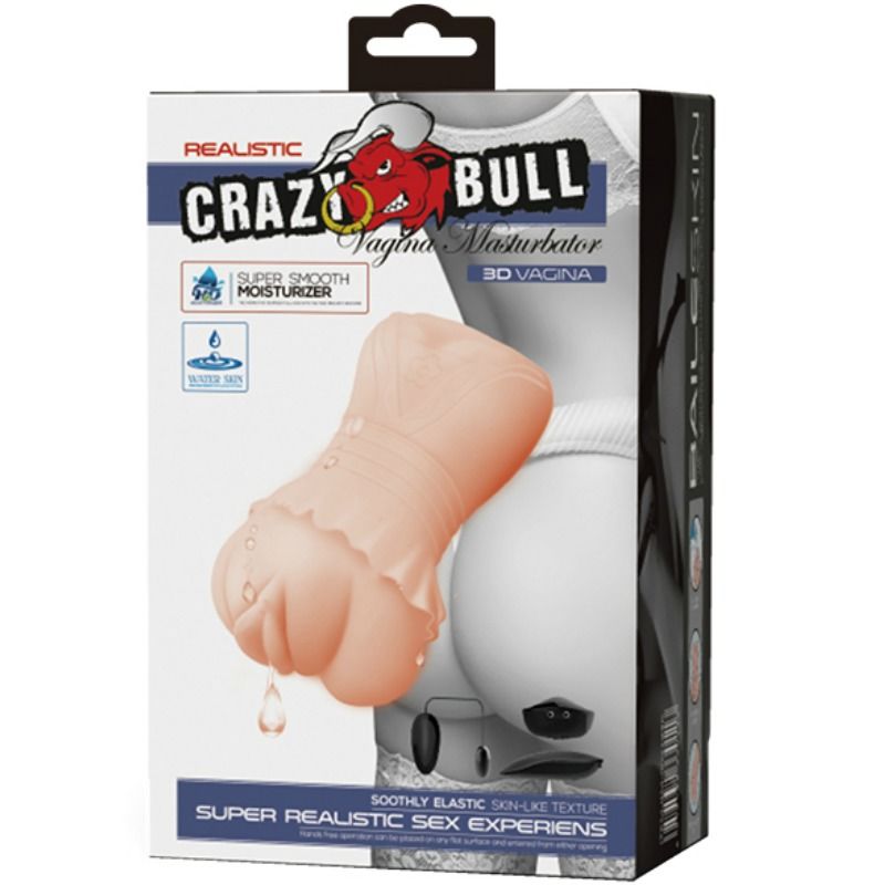 CRAZY BULL - MASTURBADEUR VAGIN PEAU D'EAU AVEC BALLES VIBRANTES - 7eme ciel
