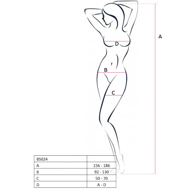 PASSION - FEMME BS024 BODYSTOCKING NOIR TAILLE UNIQUE - 7eme ciel