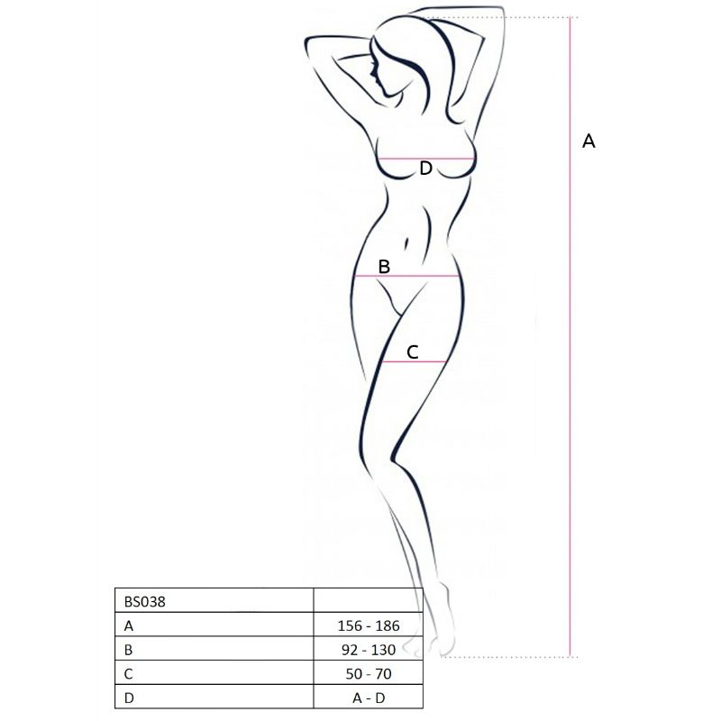 PASSION - FEMME BS038 BODYSTOCKING ROUGE TAILLE UNIQUE - 7eme ciel