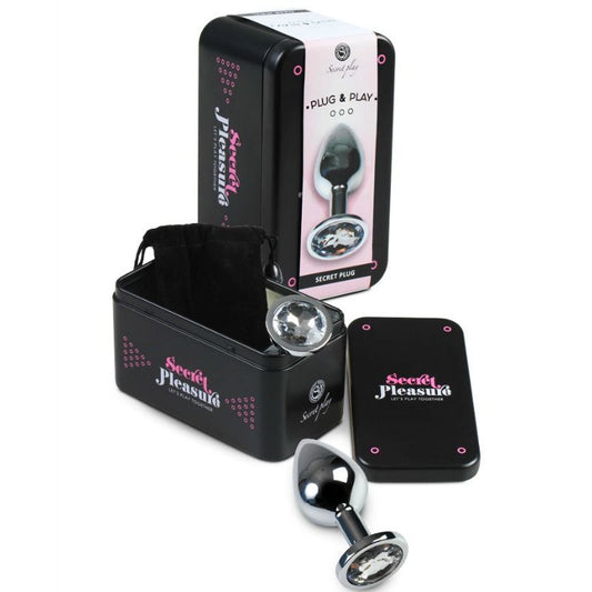 SECRETPLAY - PLUG ANAL TRANSPARENT ALUMINIUM 8 CM - 7eme ciel