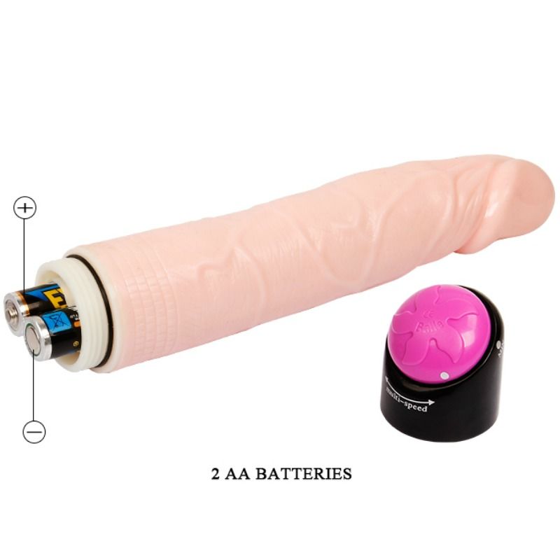BAILE - VIBRATION ET ROTATION SEXUELLES COLORÉES 24 CM - 7eme ciel