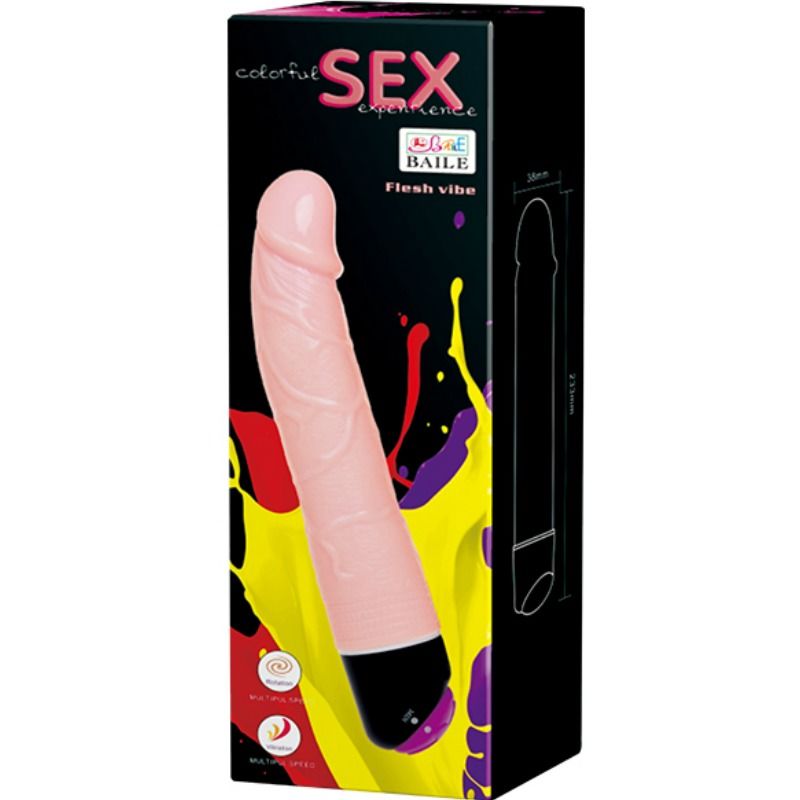 BAILE - VIBRATION ET ROTATION SEXUELLES COLORÉES 24 CM - 7eme ciel