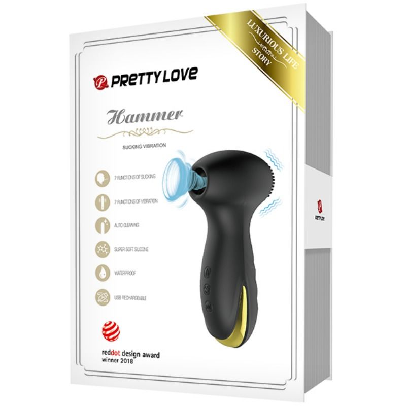 PRETTY LOVE - MARTEAU INTELLIGENT À VIBRATION ET ASPIRATION - 7eme ciel