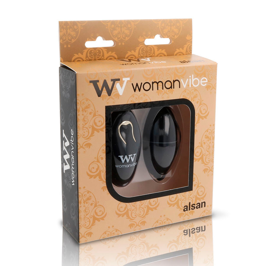 WOMANVIBE - ALSAN EGG TELECOMMANDE NOIR SILICONE NOIR - 7eme ciel