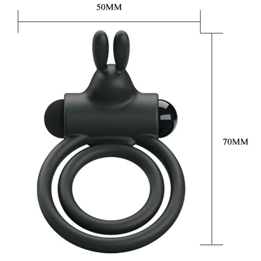 PRETTY LOVE - ANNEAU VIBRATEUR EN SILICONE OSMOND - 7eme ciel
