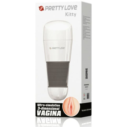 PRETTY LOVE - MASTURBATEUR VAGIN BLANC KITTY - 7eme ciel