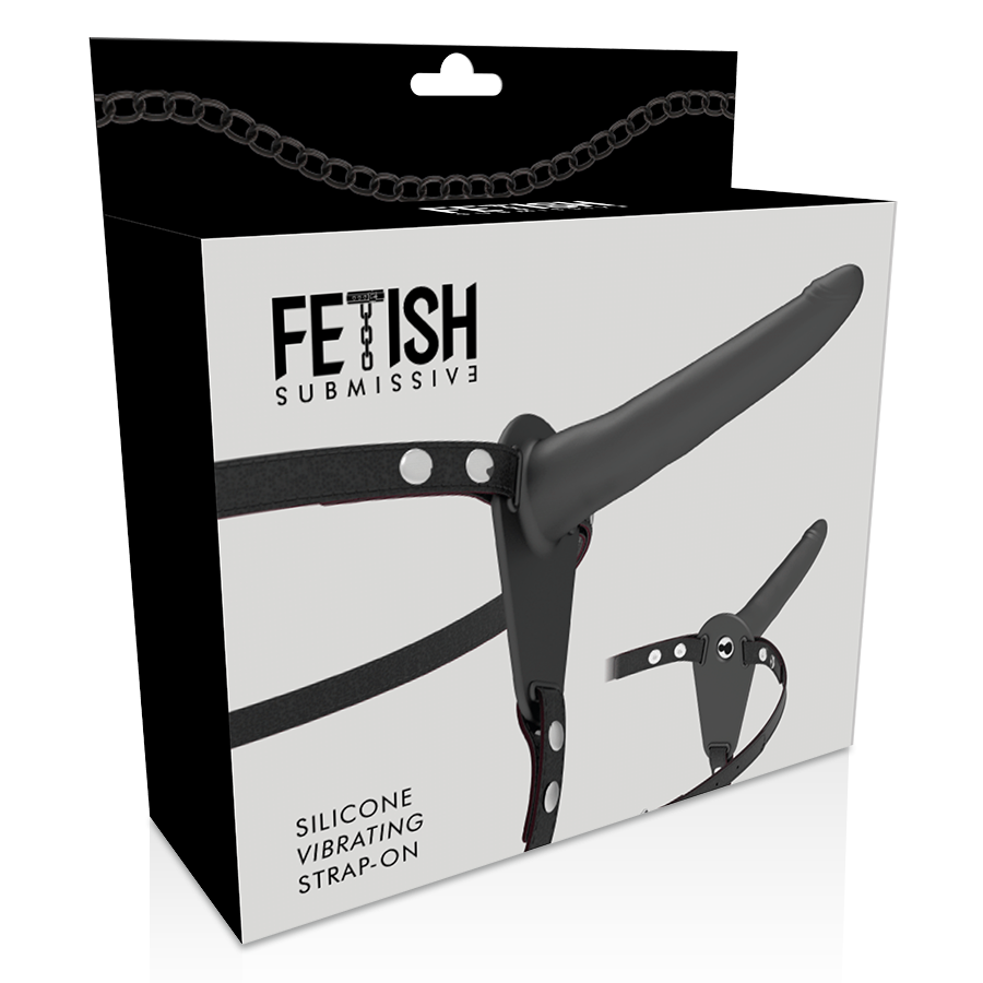 FETISH SUBMISSIVE HARNESS - VIBRATEUR SILICONE NOIR 15 CM - 7eme ciel