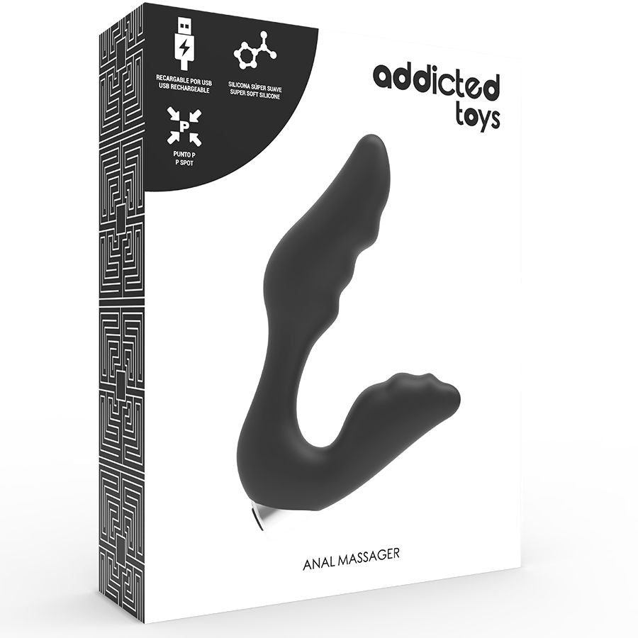 ADDICTED TOYS - VIBRATEUR PROSTATIQUE RECHARGEABLE MODÈLE 6 - NOIR - 7eme ciel