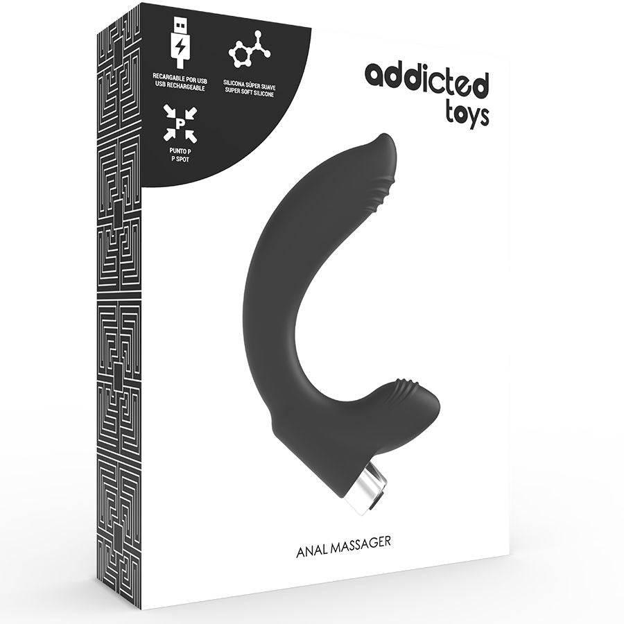 ADDICTED TOYS - VIBRATEUR PROSTATIQUE RECHARGEABLE MODÈLE 7 - NOIR - 7eme ciel
