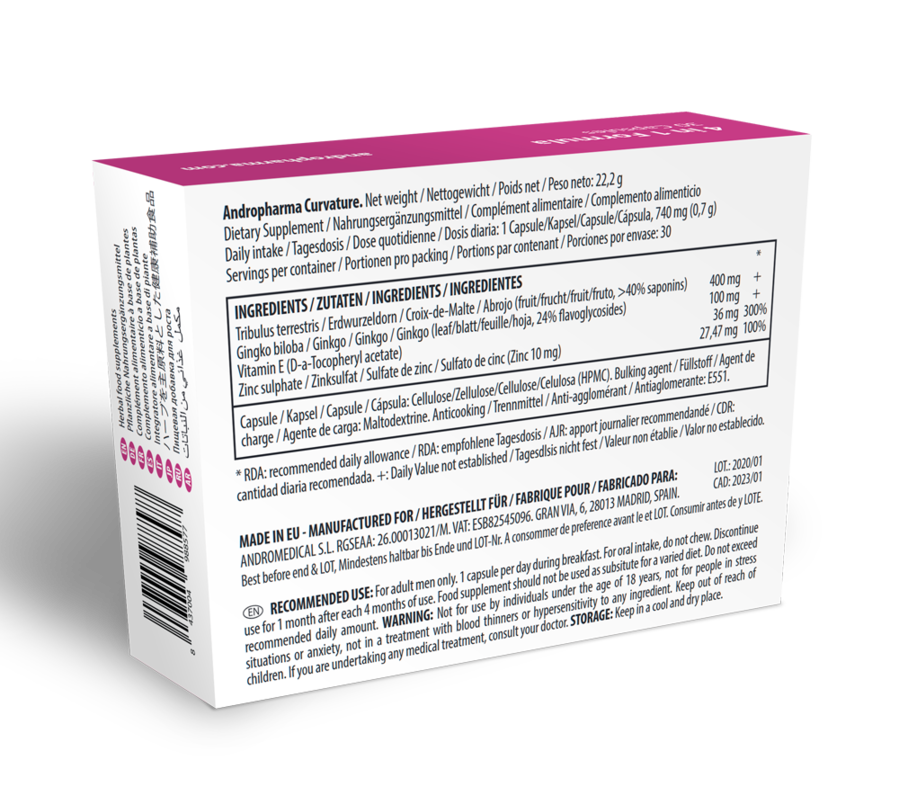 ANDROPHARMA - TRAITEMENT COURBURE PEYRONIE - 7eme ciel