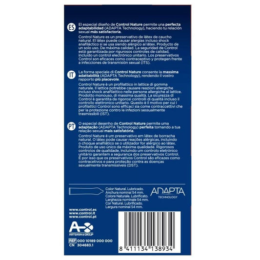 CONTROL - ADAPTA NATURE CONDOMS 24 UNITS - 7eme ciel