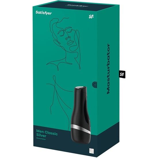 SATISFYER - MASTURBATEUR HOMME CLASSIQUE ARGENT - 7eme ciel
