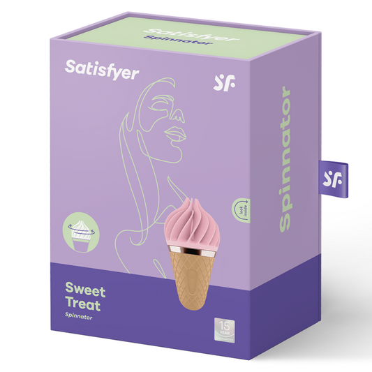 SATISFYER - SPINNATOR SWEET TREAT BRUN & ROSE - 7eme ciel