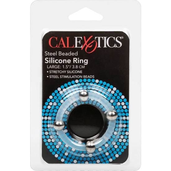 CALEXOTICS - BAGUE EN SILICONE PERLÉE ACIER L - 7eme ciel