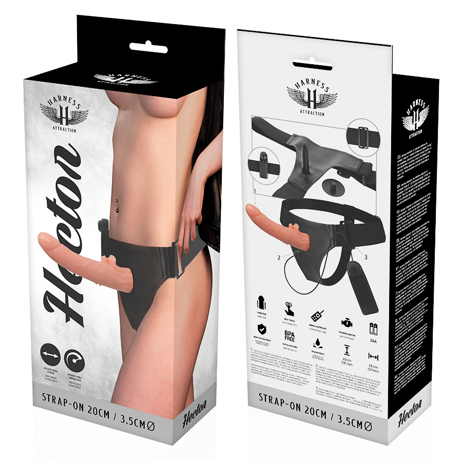 HARNESS ATTRACTION - RNES VIBRATEUR HECTOR 20 CM -O- 3.5 CM - 7eme ciel