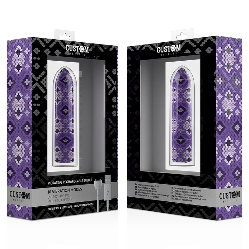 CUSTOM BULLETS - RECHARGEABLE SNAKE PURPLE MAGNETIC BULLET 10V - 7eme ciel