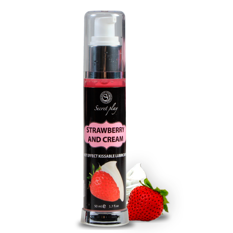 SECRETPLAY - LUBRIFIANT 2-1 EFFET CHALEUR FRAISE & CRÈME 50 ML - 7eme ciel