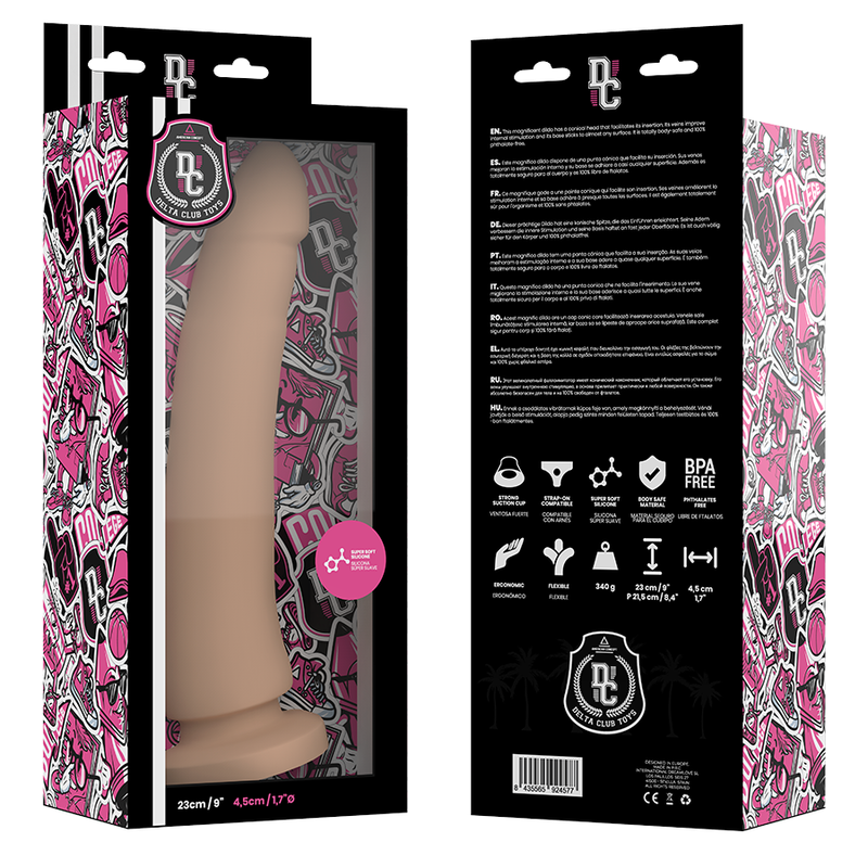 DELTA CLUB - TOYS GODE NATUREL MÉDICAL SILICONE 23 CM -O- 4.5 CM - 7eme ciel