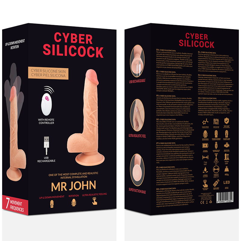 CYBER SILICOCK - TÉLÉCOMMANDE RÉALISTE MR JOHN 23.88 CM -O- 4.3 CM - 7eme ciel