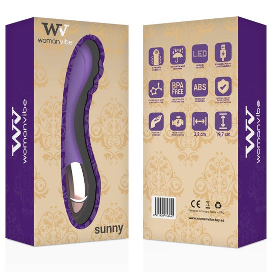 WOMANVIBE - VIBRATEUR RECHARGEABLE EN SILICONE SUNNY - 7eme ciel